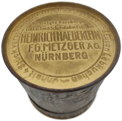 Nürnberger Lebkuchendose Gold, geprägtes Relief | Vintage-Schatz – Vorschau 6