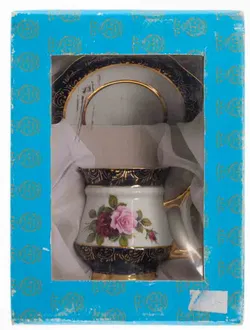 PIRKENHAMMER Handgemalte Tasse mit Unterteller für Kaffee-/Mocca-Liebhaber - Bild 4