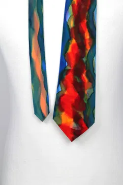 Martin Mascherl Seidenkrawatte, handbemaltes Wiener Unikat - Bild 2