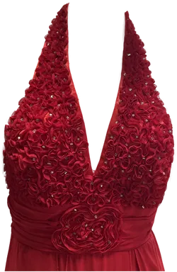 Ballkleid rot mit Rosen Gr. 36 Neu! - Bild 1