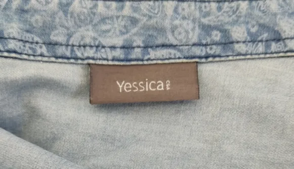  Yessica C&A Jeansbluse Damen, blau - Gr. 44 – Bild 4