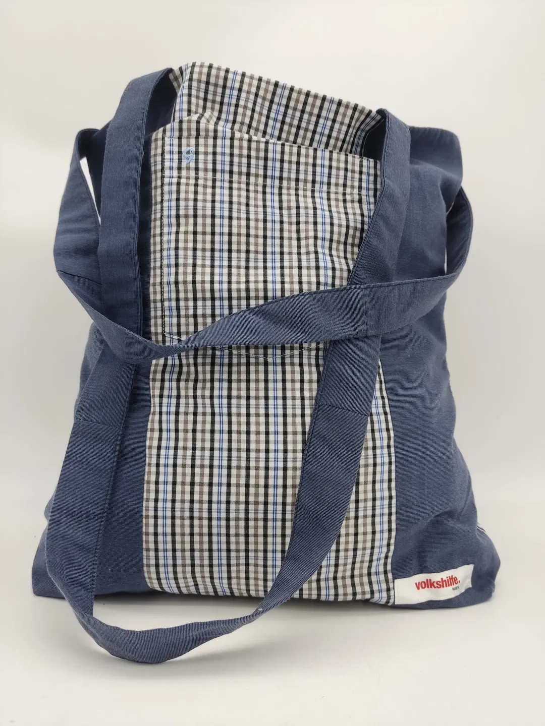 Tragtasche Stoff mehrfarbig + Henkel - Bild 1