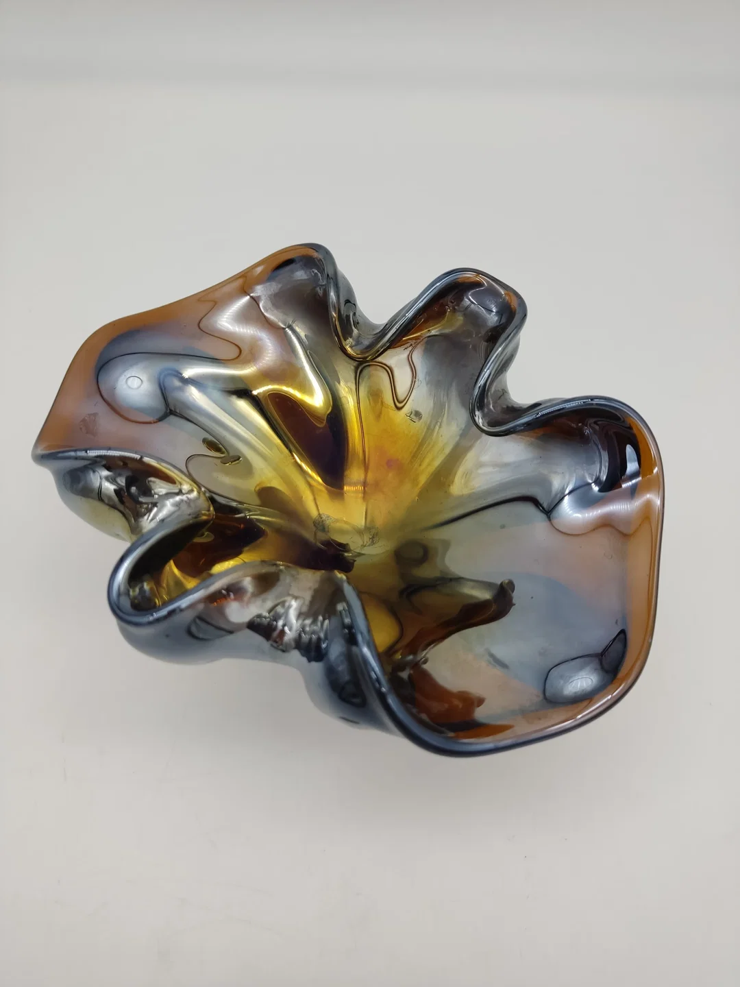 Mid-Century Glasschale - perlmutt – Bild 2