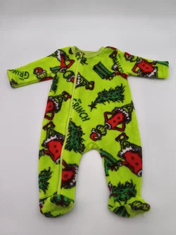 2er Baby-Strampler, Gr. 62, "Der Grinch" und süßer Bärenstrampler, gratis Sterntaler-Strumpfhose dazu – Vorschau 2