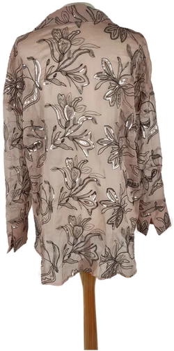 Zara Geblümte Transparente Paillettenbluse | Sommer-Zauber - Bild 2