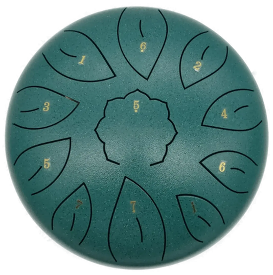 Stahlzungentrommel Asmuse Steel Tongue Drum, C-Dur , 10 Zoll, 11-Ton-Schlaginstrument mit Reisetasche und Stäben - Bild 1