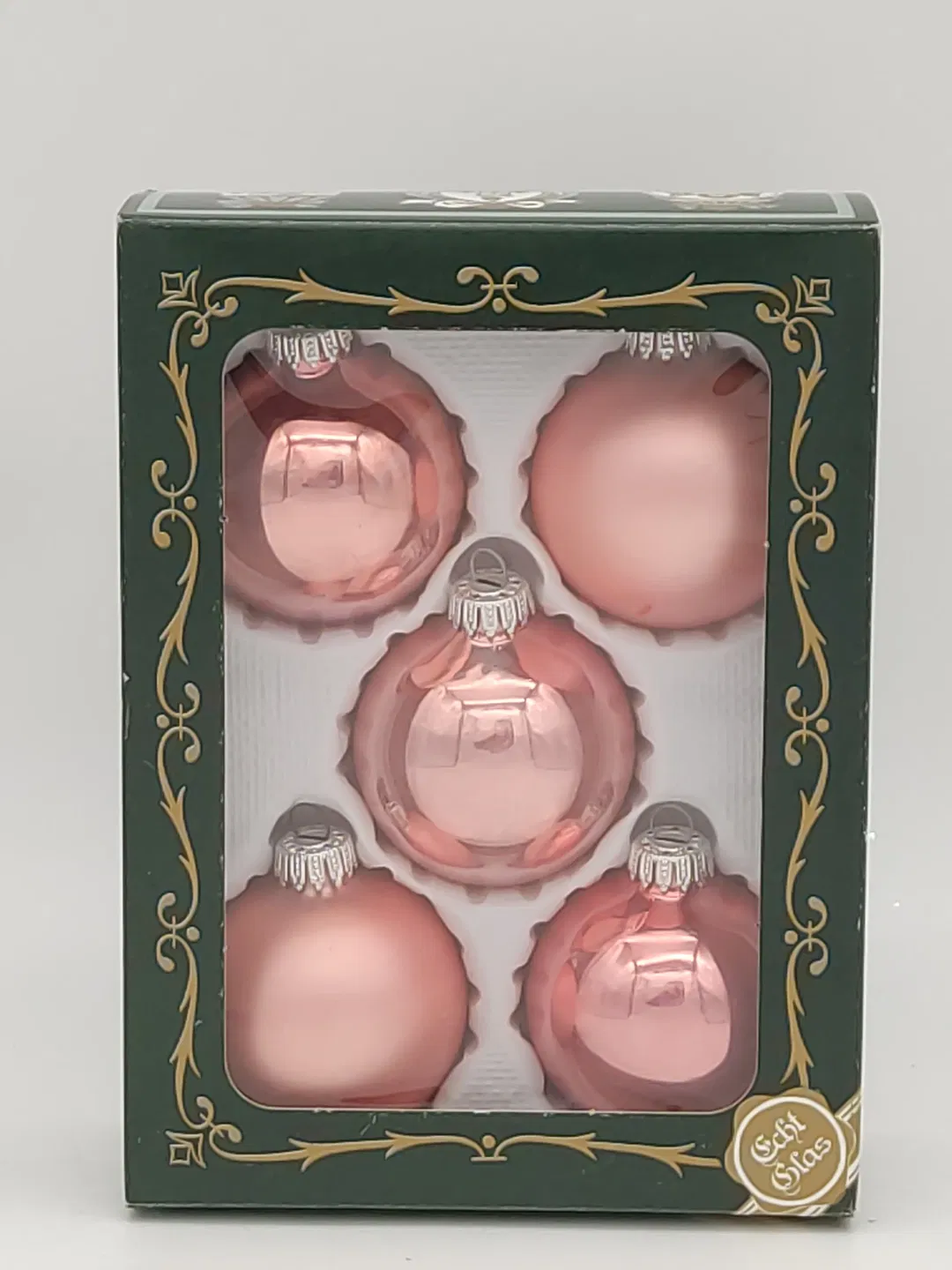Christbaumschuck aus Glas in rosa - Bild 4
