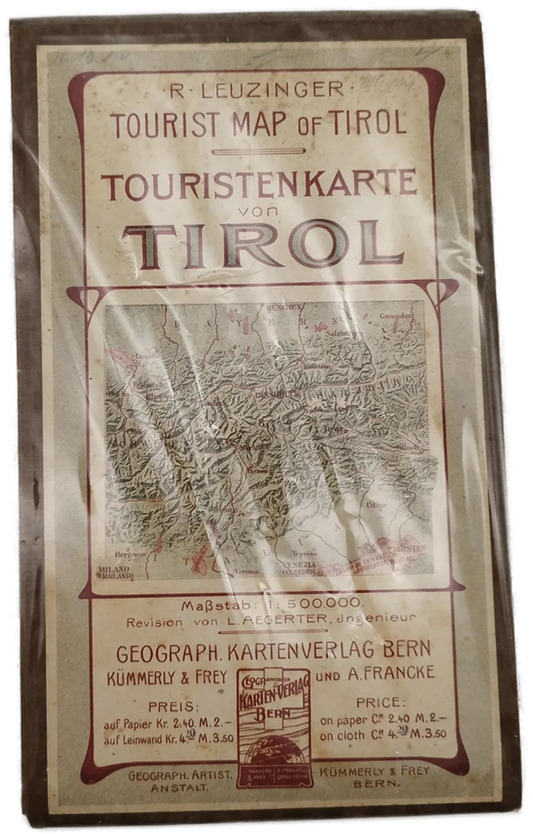 Historische Touristenkarte Tirols - R. Leuzinger / 1900-10 – Bild 4