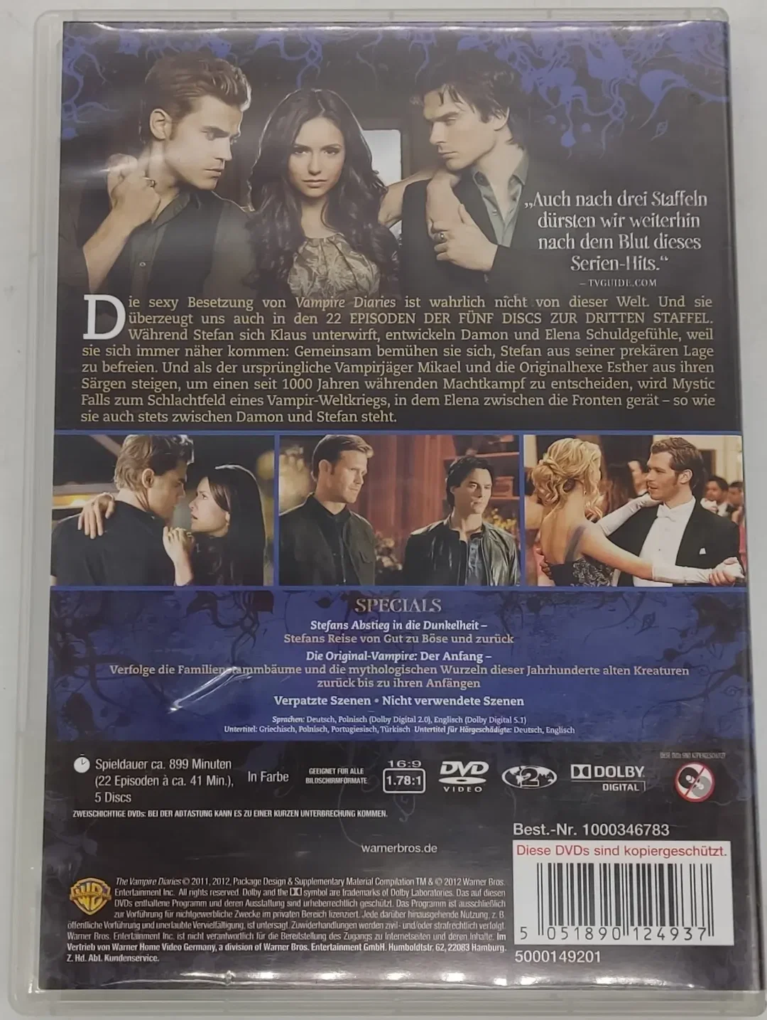 6 DVD's "The Vampire Diaries" Die Komplette dritte Staffel  – Bild 3
