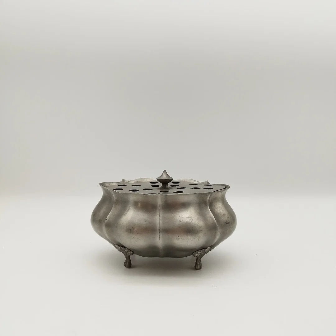 Metall-Potpourri-Schale, Zinn | Retro-Charme - Bild 3