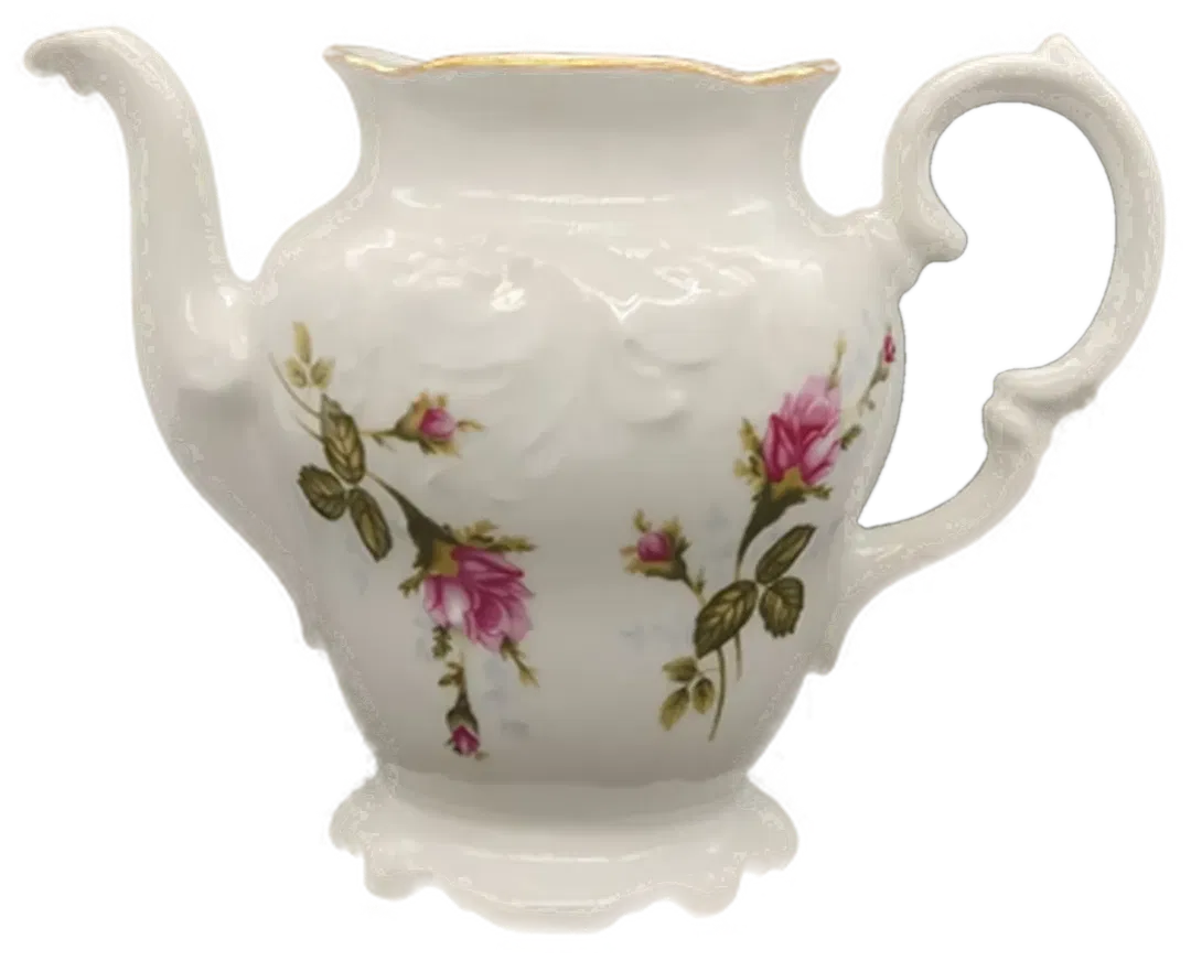 Hochwertiges 14-teiliges Wessel Porzellangeschirr für Tee/Kaffee mit Blumenmuster - Bild 1