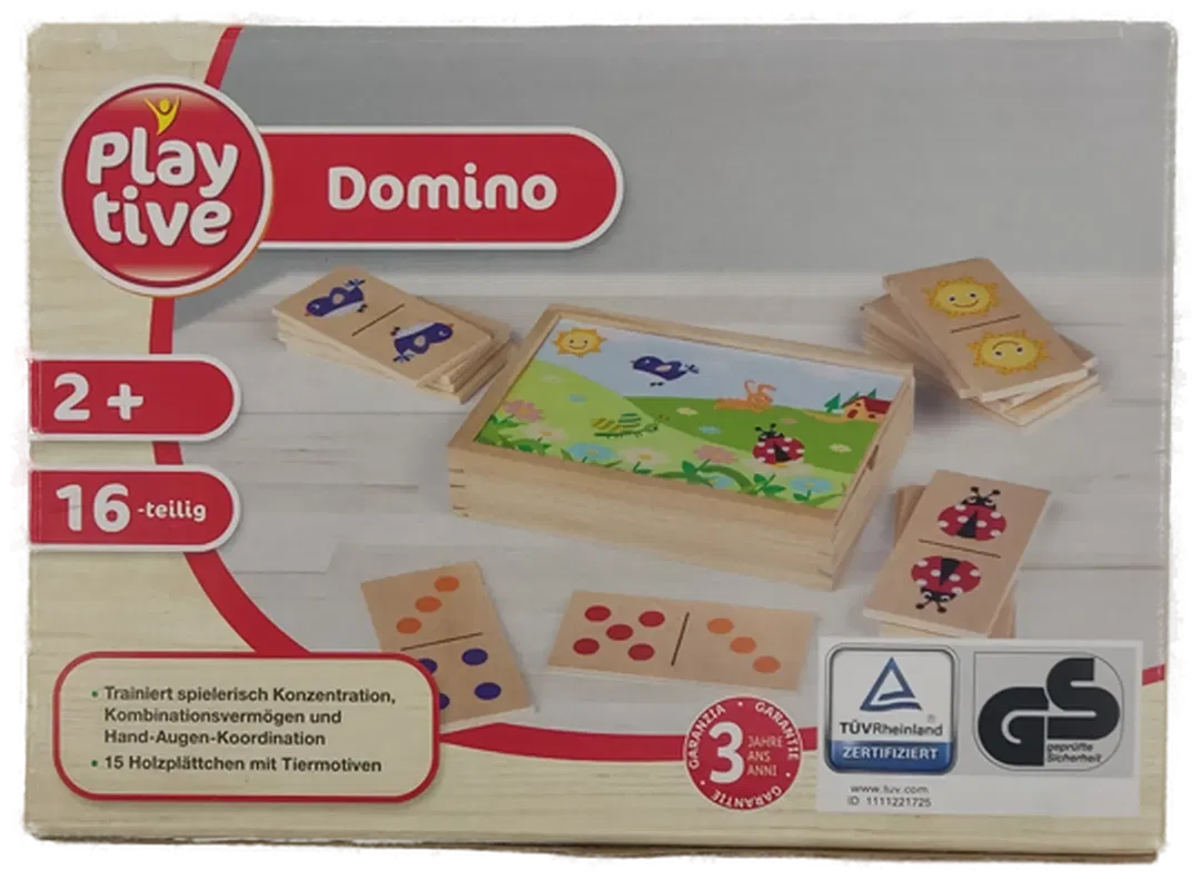 Playtive Domino Holzspielzeug/Babyspielzeug 16-teilig - Bild 1