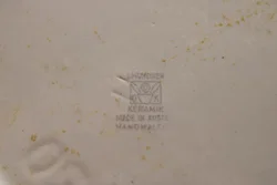 Gmundner Keramik Schüssel mit Deckel & Henkeln | Handbemalt | Streublumen-Dekor | Vintage - Bild 3