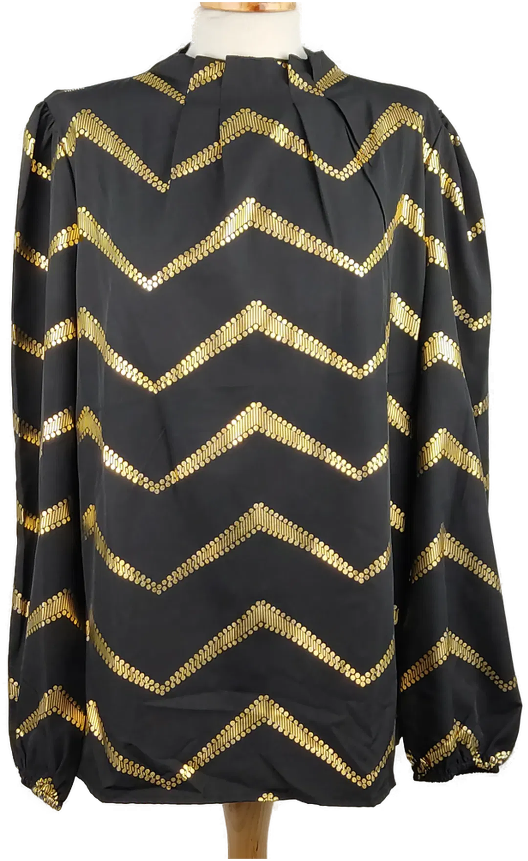 Damenbluse schwarz-gold - XL/42 - Bild 4