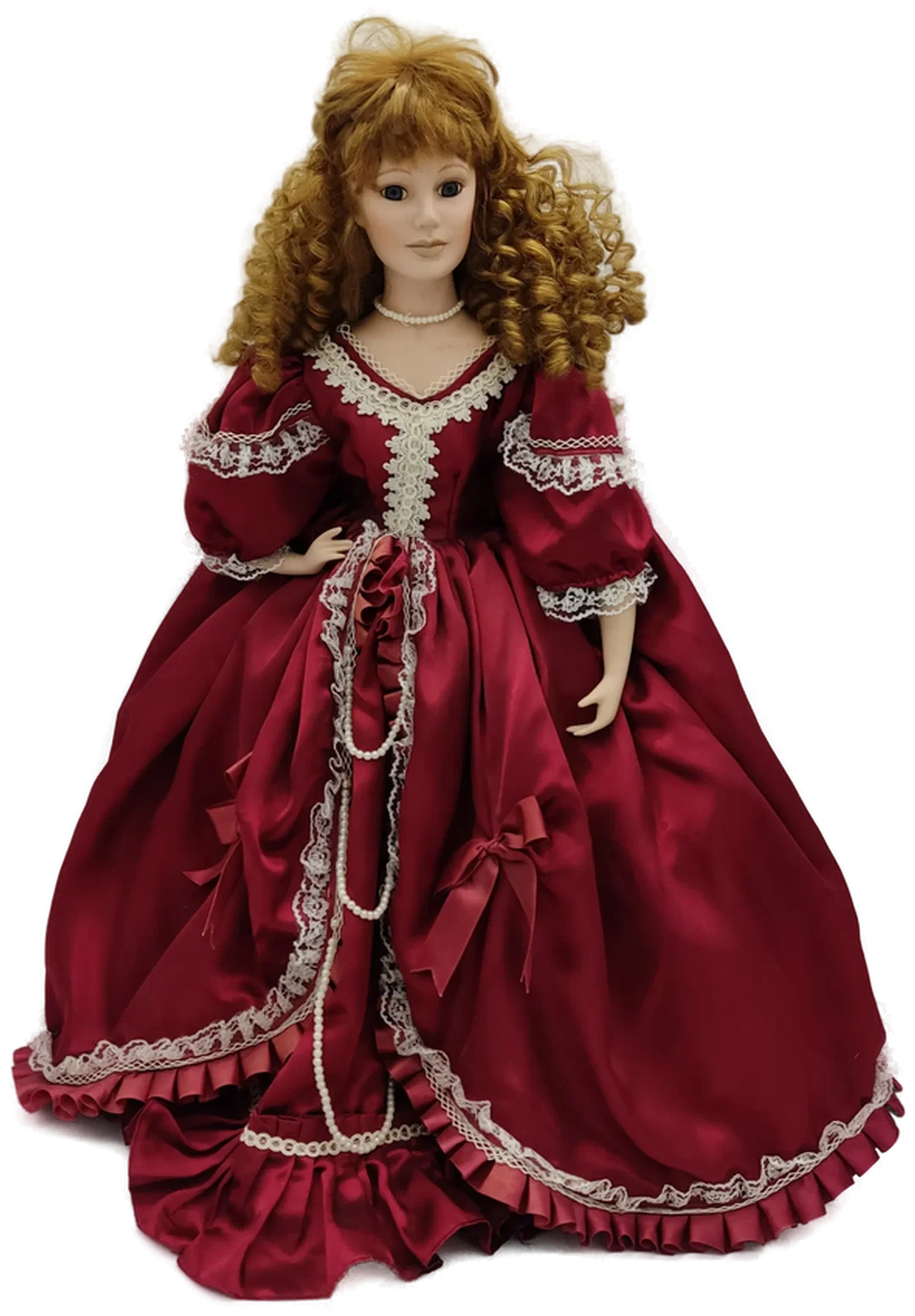 Victorian Doll - Handgearbeitete Porzellan- Sammlerpuppe - H/70 cm  – Bild 3