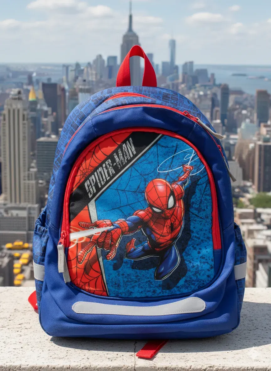 Kinder-Rucksack Spider-Man – Blau/Rot mit großem Frontmotiv, 2 Fächer - Bild 4