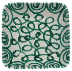 Gmundner Keramik Schale Grüngeflammt – Quadratisch, ca. 23 x 23 x cm - Bild 1