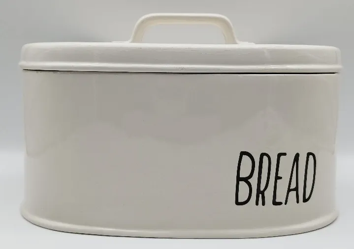 Keramik Brotbox mit Deckel, weiß  - Bild 4