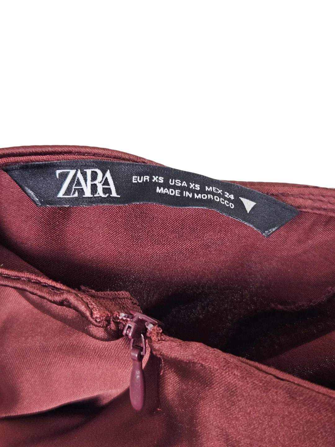ZARA Damen Maxikleid, bordeaux - Gr. XS – Bild 4