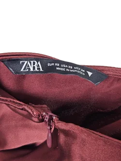 ZARA Damen Maxikleid, bordeaux - Gr. XS / 34 - Bild 4