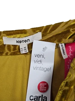 Koton Damen Rock, gold-gelb - Gr. L / 40  - Bild 5