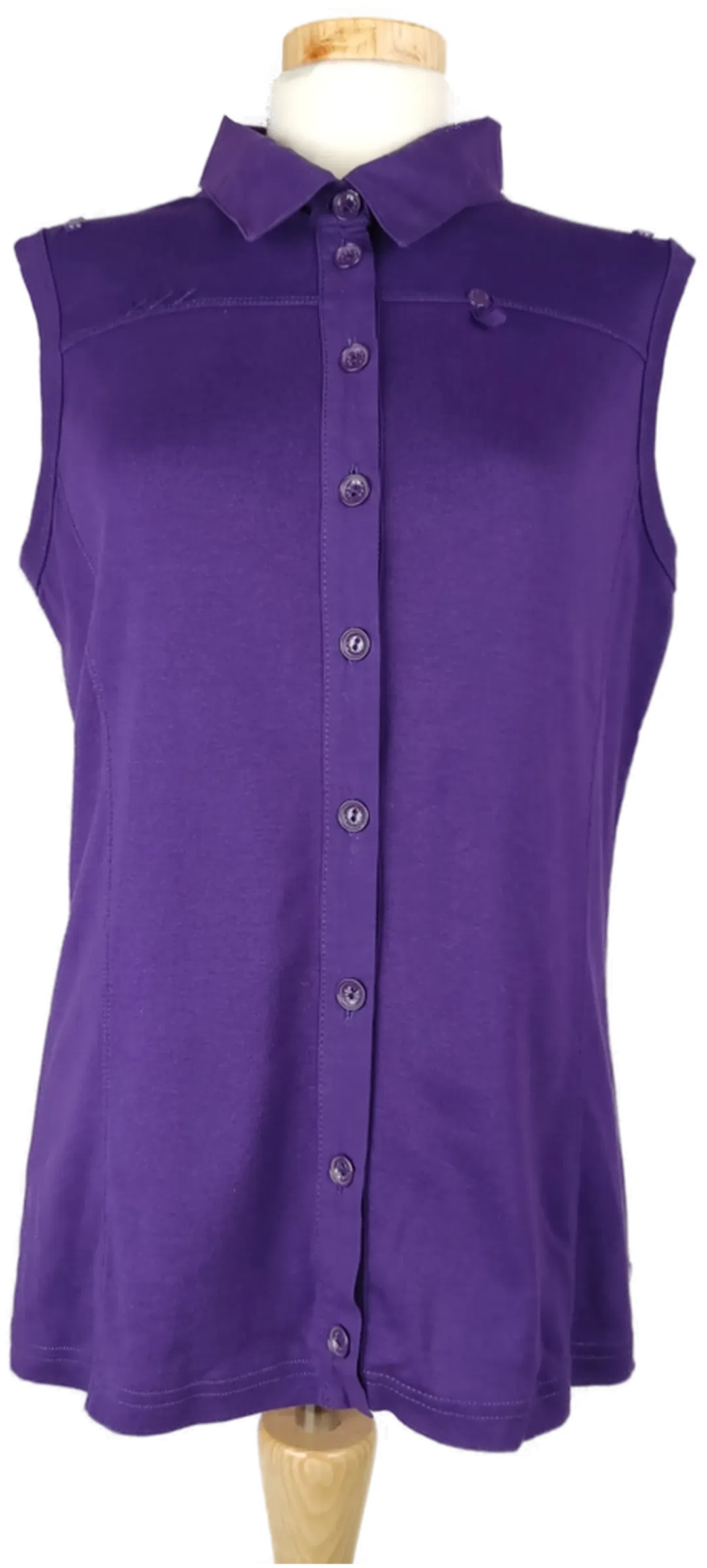 Street One Damenbluse kurarm mit Polokragen lila - XL 42 - Bild 4