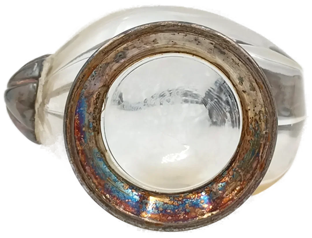 Glas-Dekanter in Entenform mit Versilberten Details – Bild 7