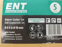 ENT European Norm Tools Holzbohrer 6-tlg. Bohrer-Senker-Satz Nr. 26514  - Bild 3
