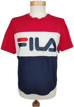 FILA Damen T-Shirt rot/weiß/dunkelblau - S/36 - Bild 1