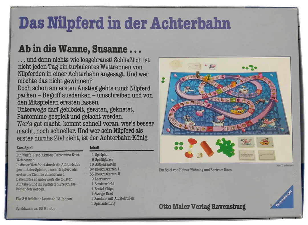 Ravensburger "Das Nilpferd in der Achterbahn" Brettspiel/Gesellschaftsspiel – Bild 2