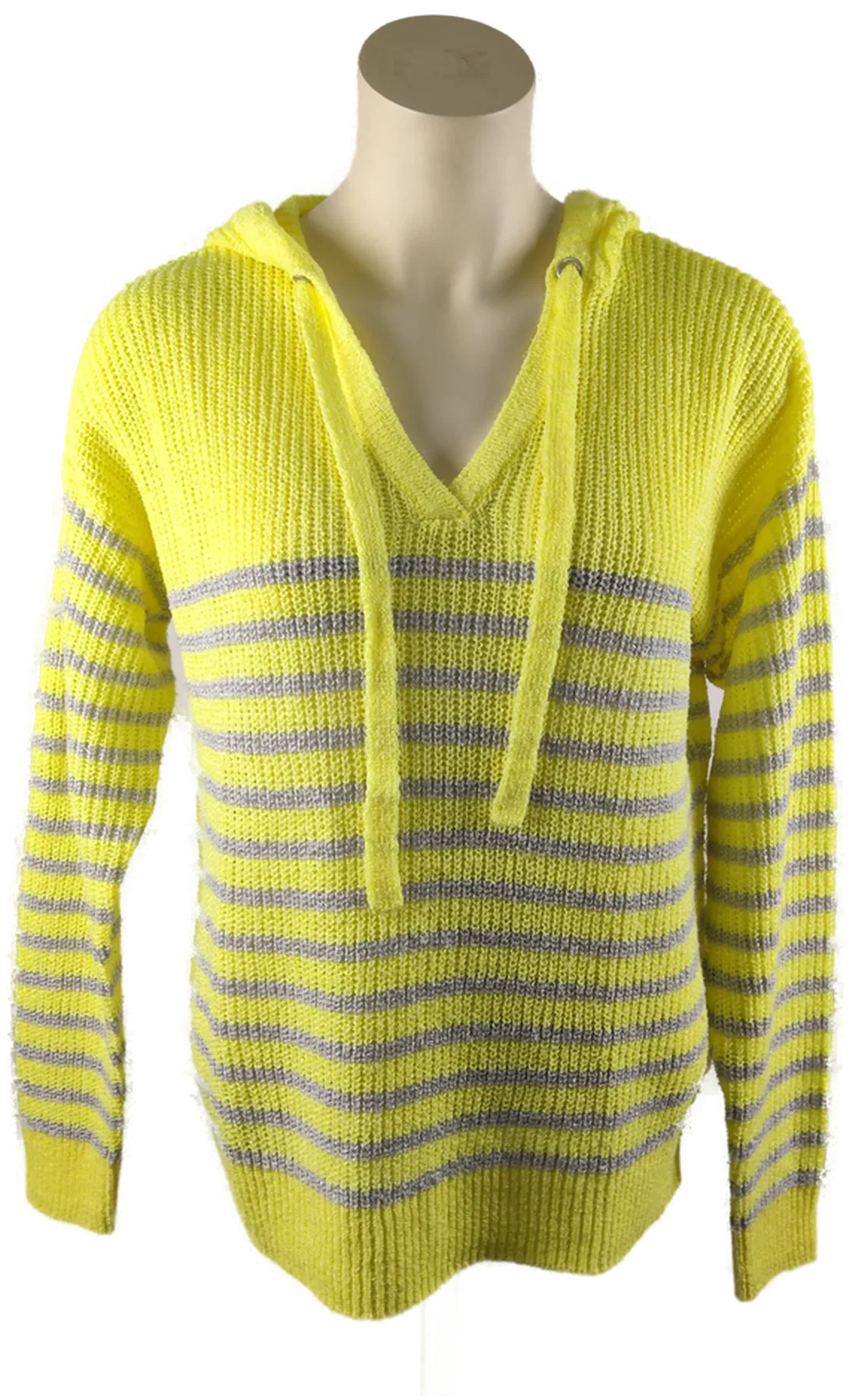Damenpullover Jean Pascale | Gelb-Grauer Streifenlook – Bild 1