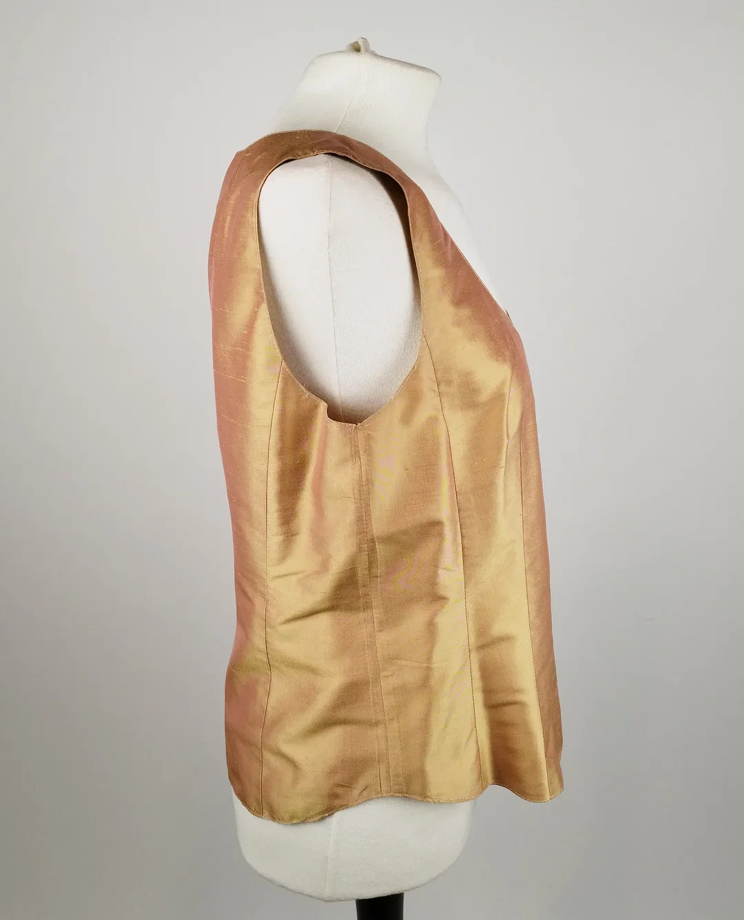 Schimmerndes Tanktop - gold/rosa / mit Reißverschluss – Bild 2