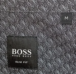 Hugo Boss Herren Hemd grau beschriftet Gr. M  - Bild 3