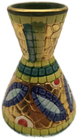 Minivase, handbemalt mit Echtgold - Bild 1