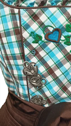 Landhaus by C&A Dirndl braun/blau/weiß Gr. S - Bild 4