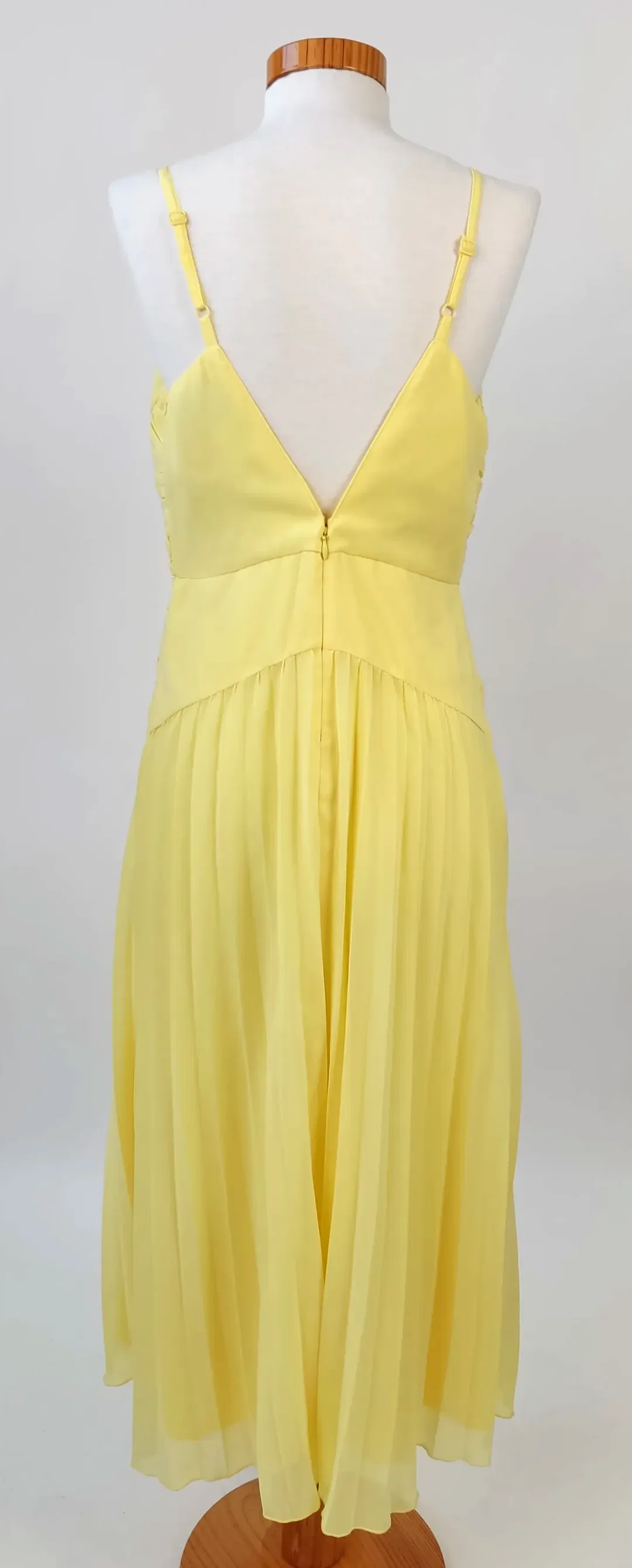 Asos Design Damen Plisseekleid gelb - Gr. 40 – Bild 3