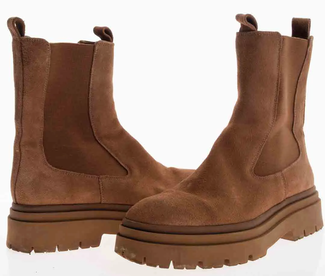 ZARA Plateaustiefeletten für Damen in braun, Größe 39 – Bild 3
