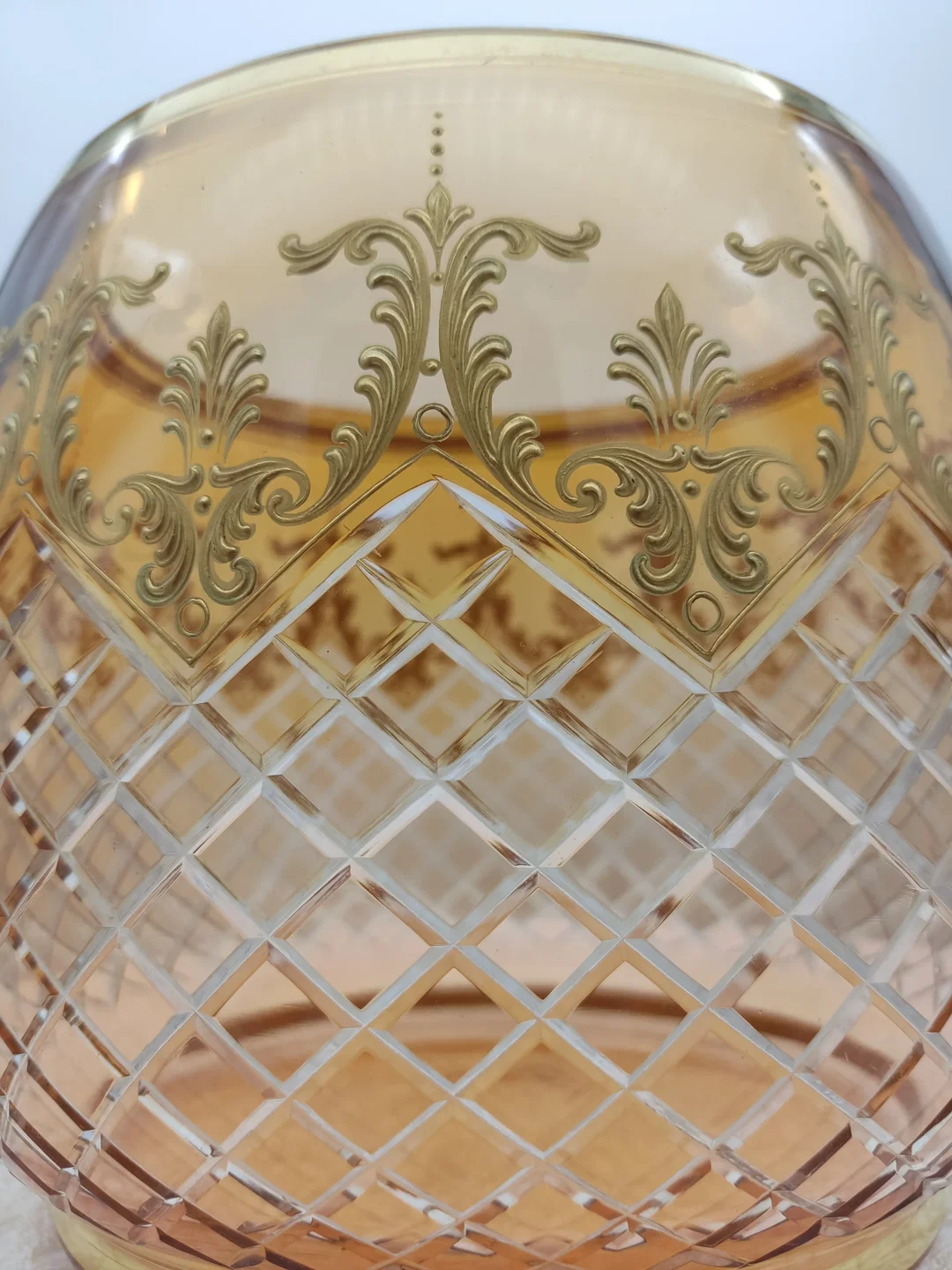 Glas Bowle-Gefäß mit Unterteller mit Golddekor | Festlicher Blickfang – Bild 10