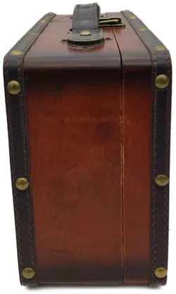 Kleiner Holzkoffer braun mit Motiv Vintage - Bild 2