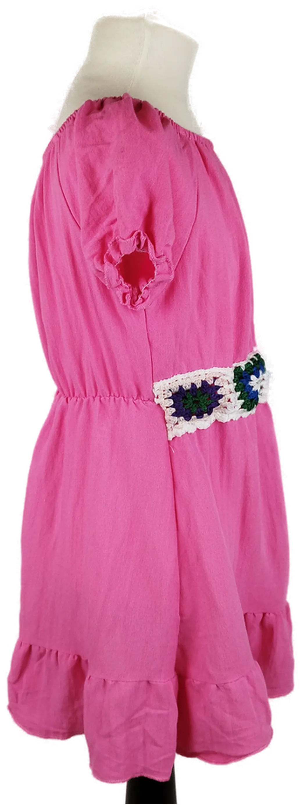 Granny Square Kinderkleid - Gr. 116cm / 90% Viskose – Bild 2