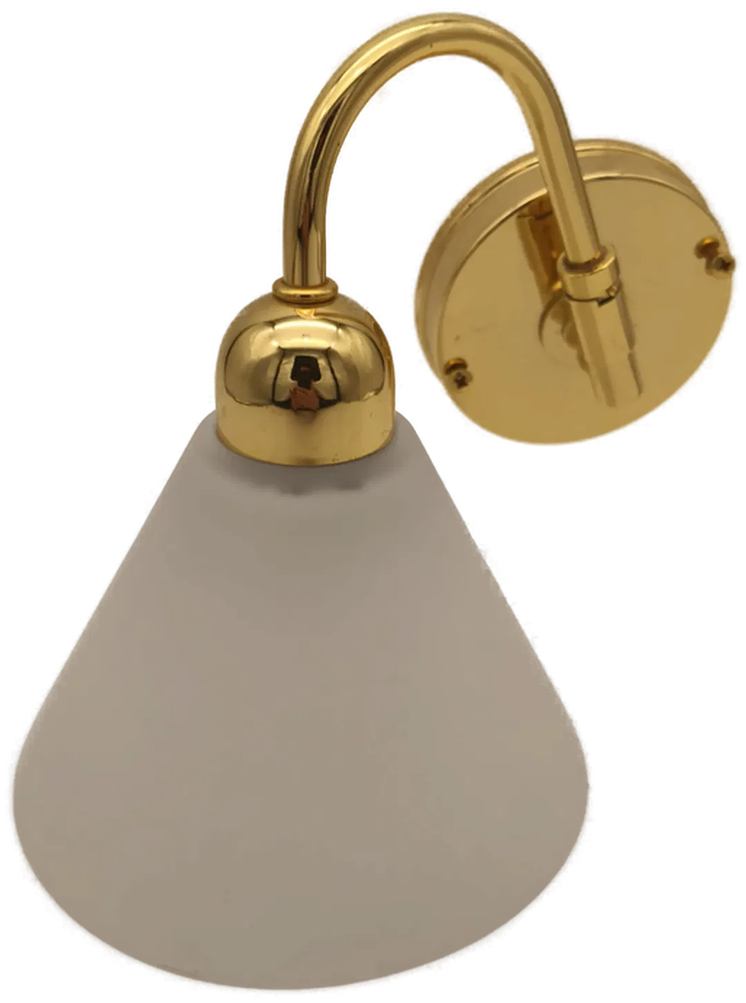 italienische Wandlampe Glas/Messing, Design - Bild 1