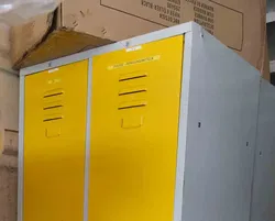 Schrank Spind aus Metall, gelb – Werkstatt Spind 2-türig 83x50x180 cm - Bild 8