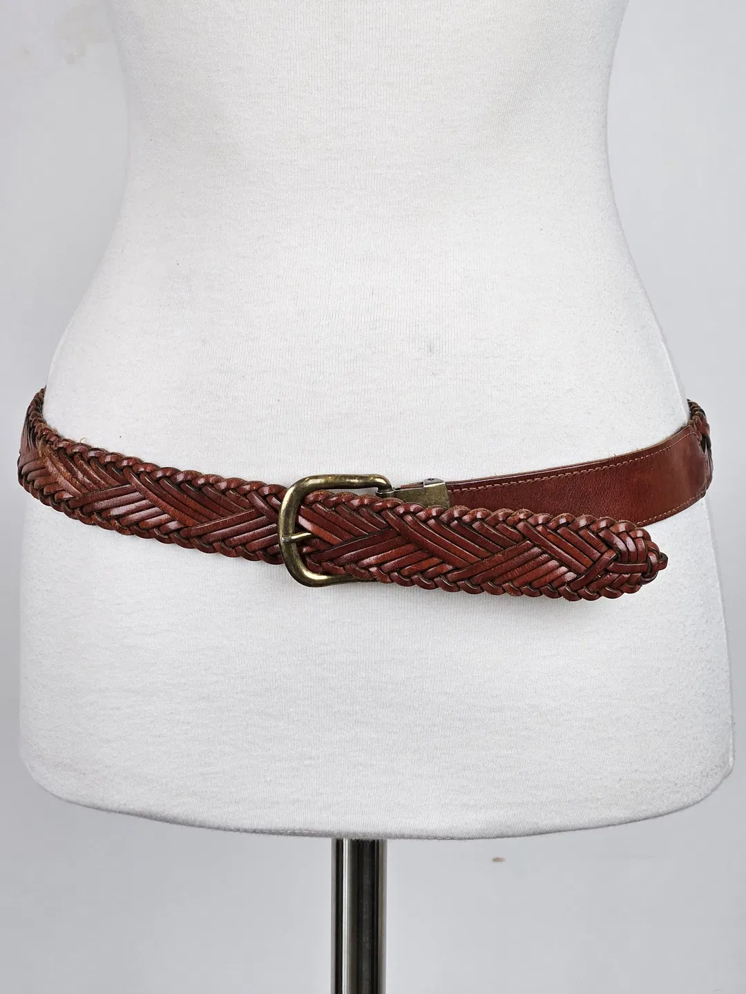 Damen Leder Flechtgürtel - Länge ca. 120 cm - Bild 1
