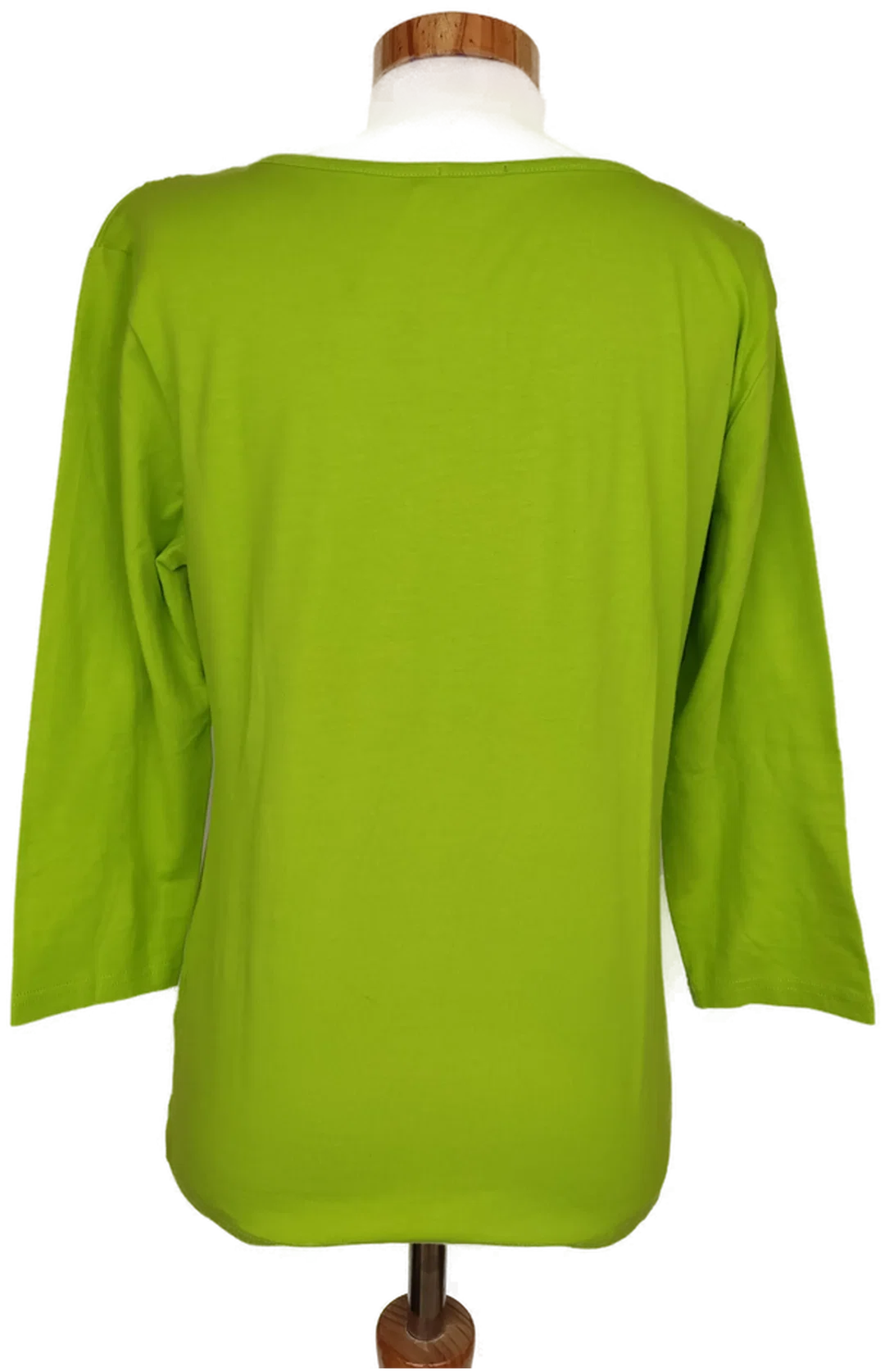Bruno Banani Damen Bluse, Dreiviertelarm mit V-Ausschnitt, grün - XL/42 – Bild 2