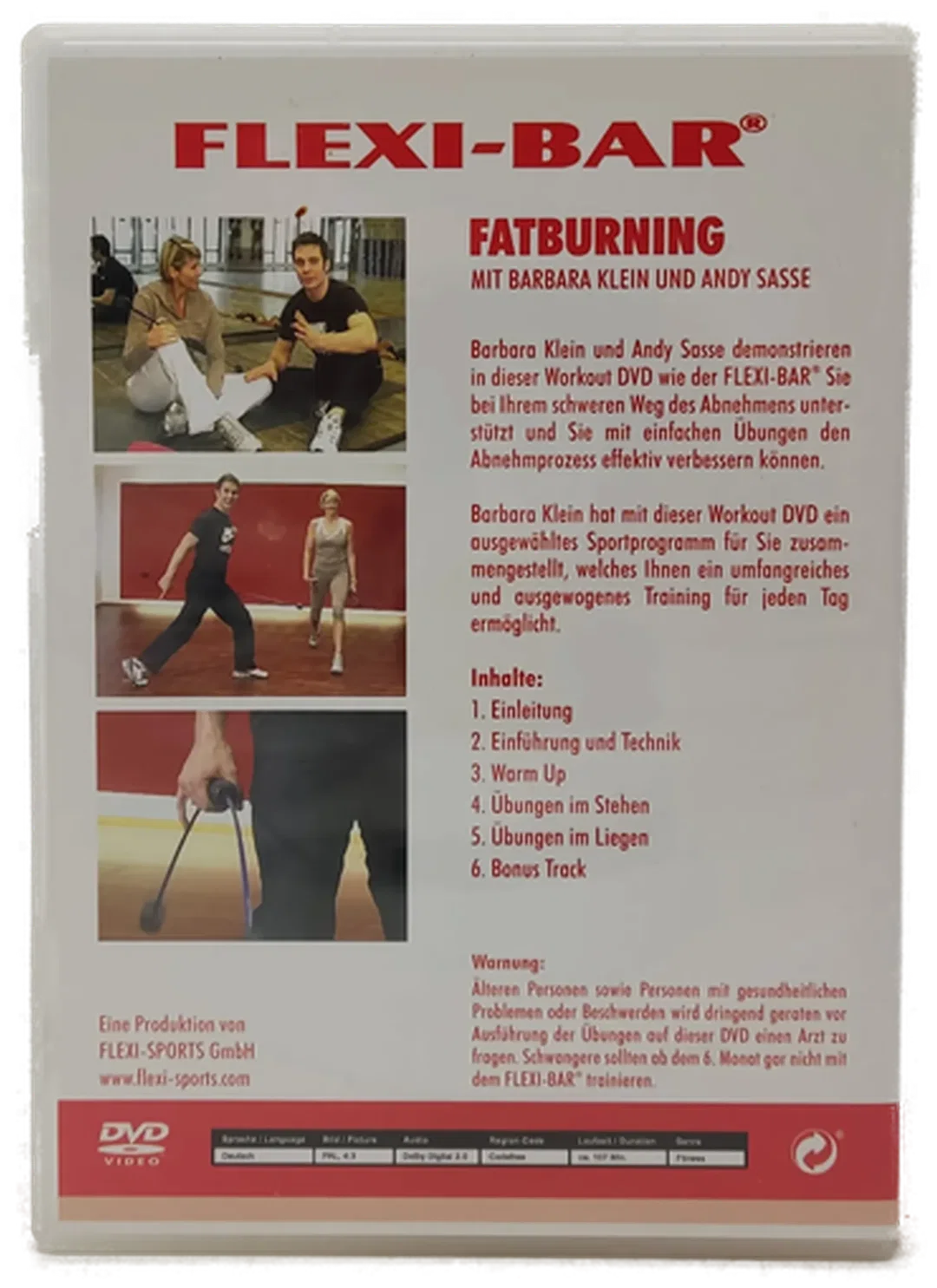 DVD "Flexi-Bar - Fatburning" mit Barbara Klein und Andy Sasse – Bild 2