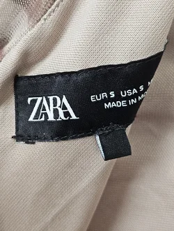 ZARA Damen Maxikleid mit Animal Print, braun - Gr. S - Bild 5