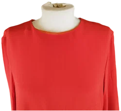 Rotes Escada Midkleid - Gr. 42 / 43% Viskose / 57% Acetat - Bild 4