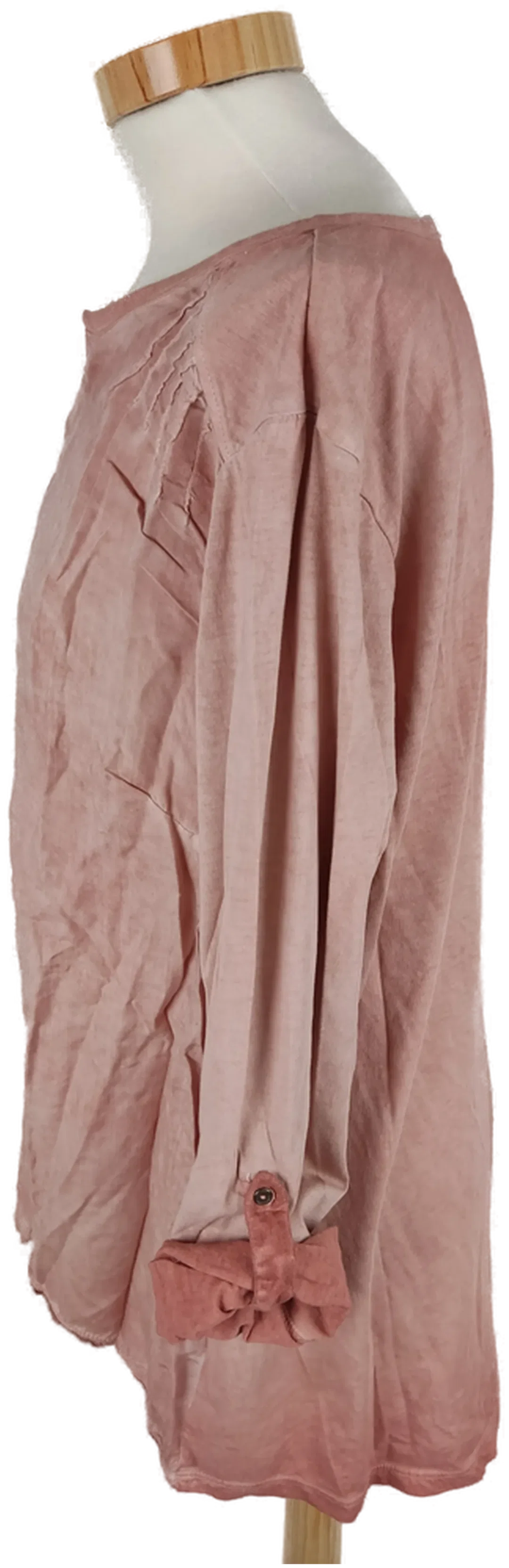 T-Shirt "Charles Vögele", langarm mit Rundhalsausschnitt, altrosa meliert, Größe XL – Bild 4