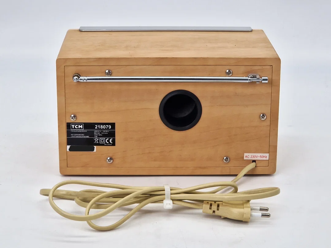 TCM Retro Tischradio / FM-AM Radio (Modell 218079) - Braun / Silber – Bild 5