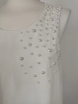 Vero Moda Damen Top Bluse ärmellos weiß - S/36 - Bild 2